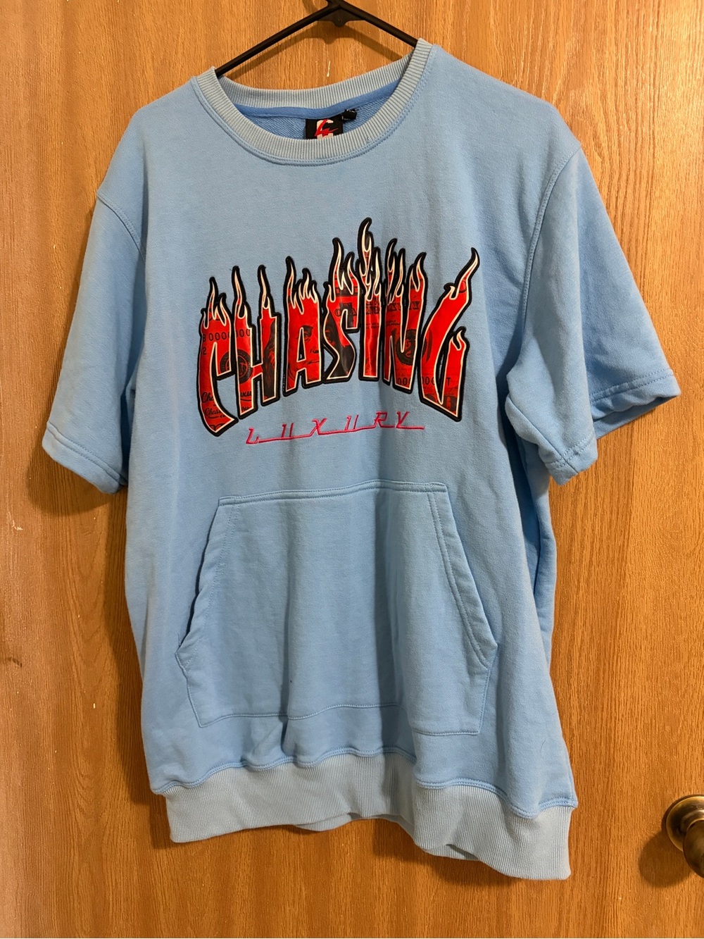 Light Blue 'Chasing' Short-Sleeve Graphic Tee